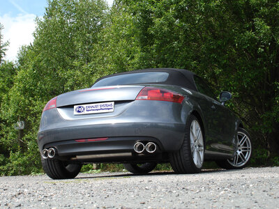 Fox Sportuitlaat Audi TT 8J - 3.2 V6 achterdemper rechts/links - 2x100 type 17 rechts/links zijdelings versprongen