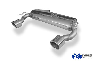 Fox Sportuitlaat Audi TT Type 8N quattro achterdemper, rechter/linker uitlaat - 1x100 Type 16 rechts/links