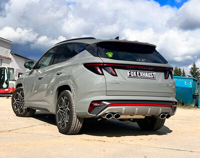 Fox Sportuitlaat Hyundai Tucson NX4 - 4x2 &amp; 4x4 Achterdemper - 2x115x85 Type 32 rechts/links