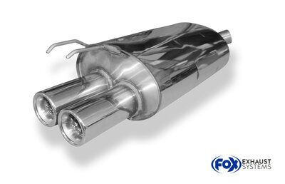 Fox Sportuitlaat Renault Twingo C06 achterdemper - 2x70 Type 13