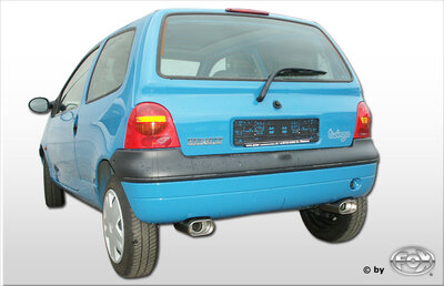 Fox Sportuitlaat Renault Twingo C06 half uitlaatsysteem vanaf de katalysator, rechter/linker uitgang - 135x80 type 53 rechts/links