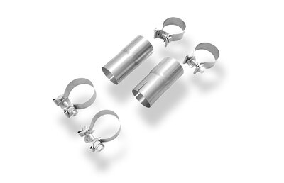 Fox Sportuitlaat Audi V8 Type D11 - 3.6l Adapter voor montage op de originele katalysatoren 60.5/55 inclusief klemmen