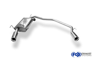 Fox Sportuitlaat Opel Vectra B achterdemper, rechter/linker uitlaat - 1x90 type 13 rechts/links