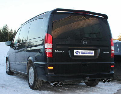 Fox Sportuitlaat Mercedes Vito/Viano - W639 (niet Compact) Achterdemper dwarsuitgang rechts/links - 2x115x85 Type 32 rechts/links