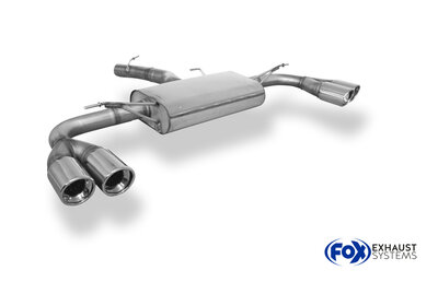 Fox Sportuitlaat BMW X3 F25 - 35i/ 35d Achterdemper, rechter/linker uitgang - 2x90 Type 17 rechts/links