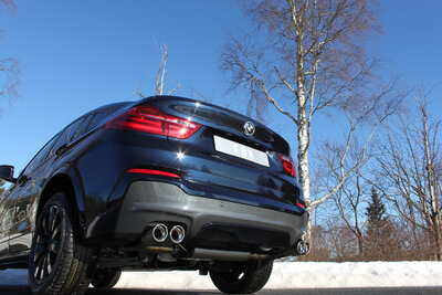 Fox Sportuitlaat BMW X4 F26 - 35i 35d Achterdemper dwarsuitgang rechts/links - 2x90 Type 17 rechts/links
