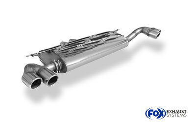 Fox Sportuitlaat BMW X5 E70 - 4.8l 261kW Achterdemper dwars, uitlaat rechts/links, dubbele inlaat - 2x80 Type 16 rechts/links