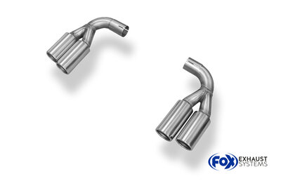 Fox Sportuitlaat Volvo XC60 uitlaatpijpen rechts/links, compatibel met de originele achterdemper - 2x76 type 13 rechts/links