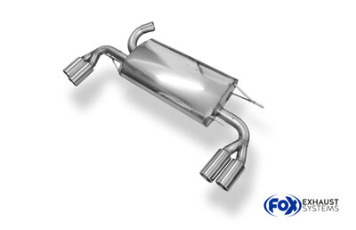 Fox Sportuitlaat Volvo XC60 achterdemper, dwarsuitlaat rechts/links - 2x76 Type 12 rechts/links