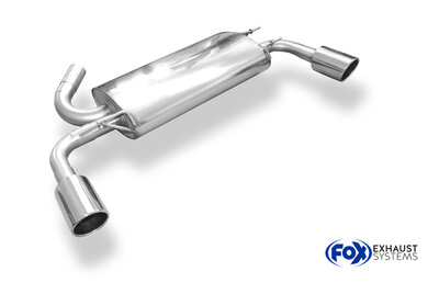 Fox Sportuitlaat Volvo XC60 achterdemper, dwarsuitlaat rechts/links - 1x100 type 16 rechts/links