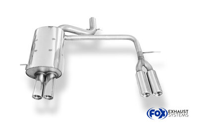 Fox Sportuitlaat Volvo XC90 I Achterdemper, dubbele uitlaat rechts/links - 2x76 Type 13 rechts/links