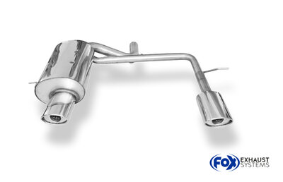 Fox Sportuitlaat Volvo XC90 achterdemper, dubbele uitlaat rechts/links - 140x90 type 33 rechts/links