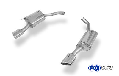 Fox Sportuitlaat Jaguar XK8 Type QEV/QDV Achterdemper Rechts/Links - 115x85 Type 38 Rechts/Links