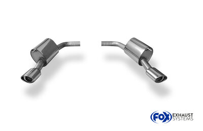 Fox Sportuitlaat Jaguar XK8/ XKR Type QEV/ QDV Achterdemper rechts/links &Oslash;63,5 - 115x85 Type 33 rechts/links