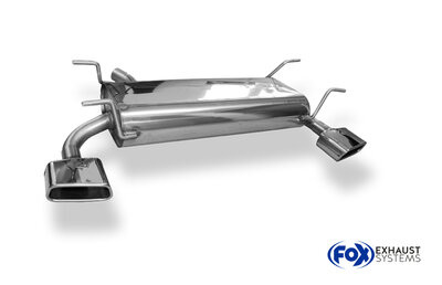 Fox Sportuitlaat Subaru XV - G4 Achterdemper dwarsuitgang rechts/links - 145x65 Type 59 rechts/links