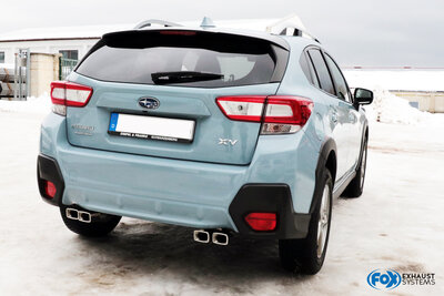 Fox Sportuitlaat Subaru XV - G5 Achterdemper, dwarsuitlaat rechts/links - 4 speciale uitlaatpijpen