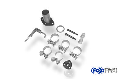 Fox Sportuitlaat Toyota Yaris XP9F achterdemper, dwarsuitgang rechts/links - 1x90 type 17 rechts/links