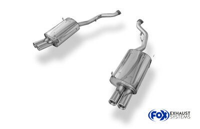 Fox Sportuitlaat BMW Z3 M achterdemper rechts/links - 2x76 Type 13 rechts/links