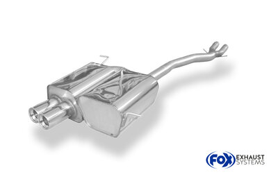 Fox Sportuitlaat BMW Z4 E85 achterdemper inclusief Y-verbindingspijp 2x50mm - 2x80 Type 13