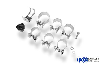 Fox Sportuitlaat BMW Z4 E85 achterdemper, rechter/linker uitlaat, inclusief Y-verbindingspijp 2x50mm - 2x76mm, type 10, rechts/links