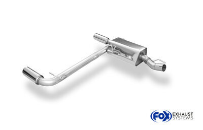 Fox Sportuitlaat Opel Zafira B OPC achterdemper, rechter/linker uitlaat - 1x90 Type 25 rechts/links