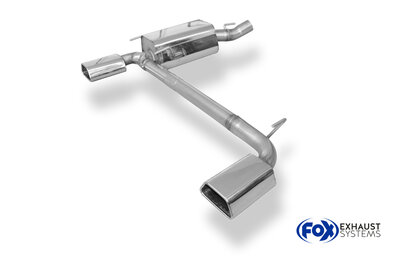 Fox Sportuitlaat Opel Zafira B OPC achterdemper, rechter/linker uitlaat - 142x78 Type 61 rechts/links