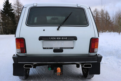 Fox Sportuitlaat Lada Niva 4x4 tot 2017 Achterdemper dwarsuitgang rechts/links - 145x65 Type 59 rechts/links