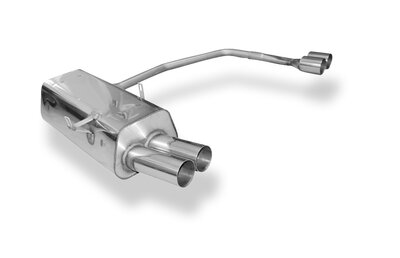 Fox Sportuitlaat FOX Sport uitlaat geschikt voor BMW E36 316/ 318/ 320/ 323/ 325 Achterdemper, rechter/linker uitgang - 2x76 Type 10 rechts/links