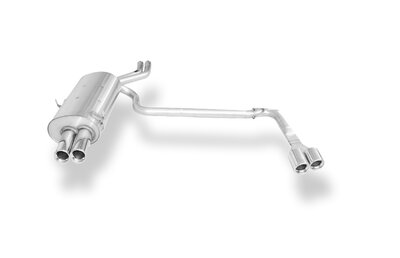 Fox Sportuitlaat FOX Sport uitlaat geschikt voor BMW E46 320/ 323/ 325/ 328/ 330, achterdemper, rechter/linker uitlaat, dubbele doorstroming - 2x76 Type 13 rechts/links