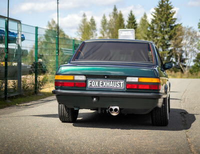 Fox Sportuitlaat FOX sportuitlaat geschikt voor BMW E28 525e met katalysator, achterdemper - 2x63 Type 10