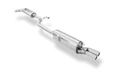 Fox Sportuitlaat FOX sportuitlaat geschikt voor BMW E28 520i zonder katalysator, voor- en achterdemper - 2x63 type 12 (voordemper met stekkerverbinding)