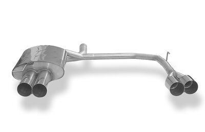 Fox Sportuitlaat FOX Sport uitlaat voor BMW E60 - 520i/ 523i/ 525i/ 530i Achterdemper Rechts/Links Uitlaat - 2x90 Type 10 Rechts/Links M5 Look