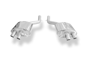 Fox Sportuitlaat FOX sportuitlaat geschikt voor BMW F01 760i, achterdemper rechts/links - 2x63 type 14 rechts/links - met uitlaatkleppen