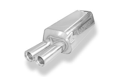 Fox Sportuitlaat Audi 80 Type B4 Sedan &amp; Avant Achterdemper &Oslash;63,5 mm - 2x76 Type 13