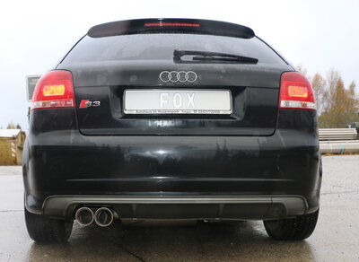 Fox Sportuitlaat Audi S3 - 8P Achterdemper - 2x90 Type 25
