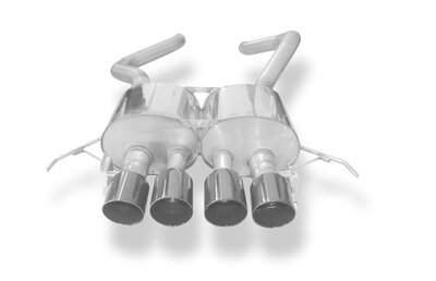 Fox Sportuitlaat Corvette C7/Z06 achterdemper, middenuitlaat - 4x100 Type 25 midden ZWART