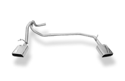 Fox Sportuitlaat Uitlaatsysteem voor Seat Mii/ Skoda Citigo/ VW UP, links/rechts, compatibel met originele of FOX achterdemper - 145x65 type 59, links/rechts