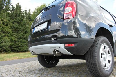 Fox Sportuitlaat Dacia Duster 4x2 - Voorwielaandrijving Achterdemper rechts/links - 1x90 Type 12 rechts/links