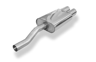 Fox Sportuitlaat Mini Cooper S - F56 &amp; F57 Achterdemper, centrale uitlaat - 2x100 Type 25