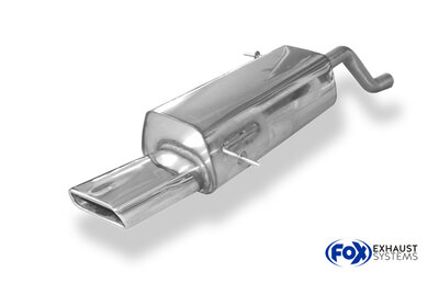 Fox Sportuitlaat Achterdemper voor Ford Fiesta VII/ Fiesta VII Sport - 145x65 Type 59