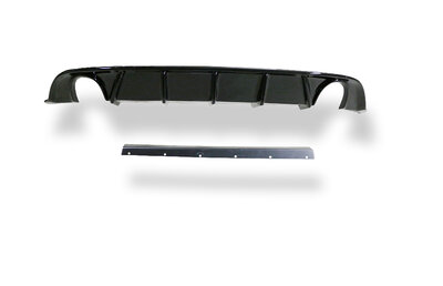 Fox Sportuitlaat Rieger achterdiffuser-inzetstuk - Golf 7 GTI - ABS glanzend zwart Golf 7 GTI: 02.17- (vanaf facelift) | 3-deurs, 5-deurs