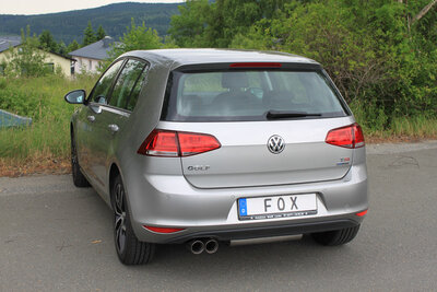 Fox Sportuitlaat VW Golf VII - met starre achteras, enkelzijdige uitlaatdemper - 2x80 Type 25