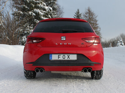 Fox Sportuitlaat Seat Leon 5F - Starre achteras, achterdemper, uitlaat rechts/links - 2x80 type 25 rechts/links