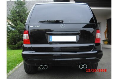 Fox Sportuitlaat Mercedes M-Klasse W163 uitlaatsysteem rechts/links voor originele achterdemper - 2x76 type 12 rechts/links