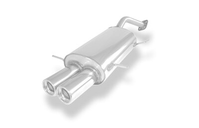 Fox Sportuitlaat Mazda MX3 Type EC achterdemper met tulp en flens - 2x80 Type 13