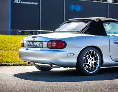 Fox Sportuitlaat Mazda MX5 NB - Groep A achter- en voordemper op originele katalysator - 1x76 Type 14