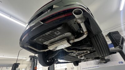 Fox Sportuitlaat Kia Pro Ceed GT - CD-achterdemper, dwarsuitlaat rechts/links - uitlaat in de originele uitlaatpijpen met uitlaatklep rechts