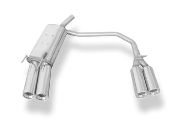Fox Sportuitlaat Opel Tigra A achterdemper, rechter/linker uitgang - 2x90 Type 13 rechts/links
