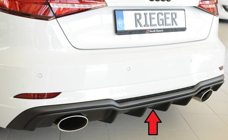 Rieger rear skirt insert Audi A3 8V Sportback