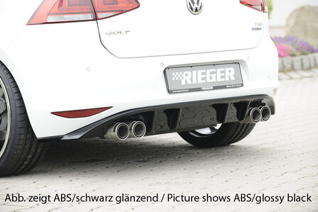 Rieger rear skirt insert Matt Black VW Golf 7 AU
